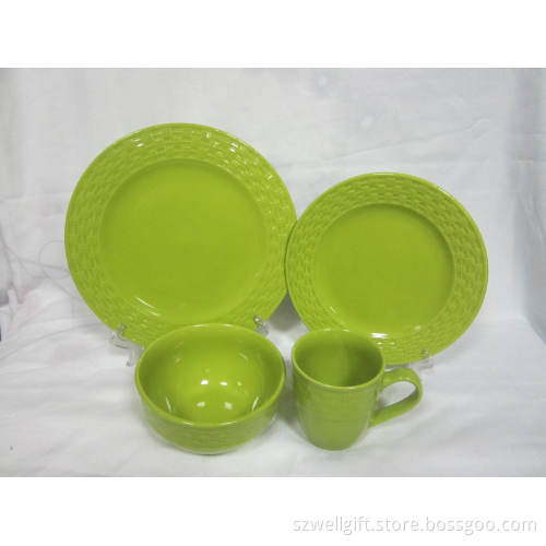 16PCS Colorful Stoneware Dinner Set